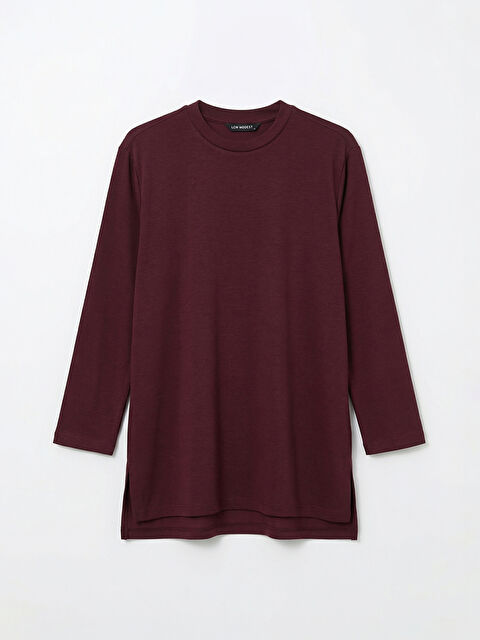 LCW Modest Soft Touch Oversize Kadın Sweatshirt Tunik - S6L504Z8-HNV