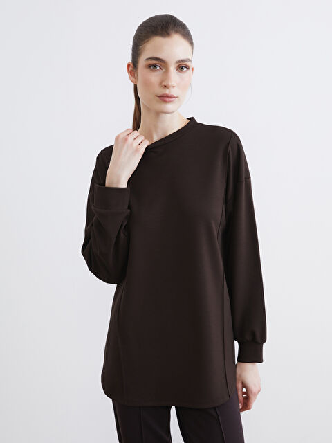 LCW Modest Soft Touch Kadın Sweatshirt Tunik	 - S6L505Z8-HMK