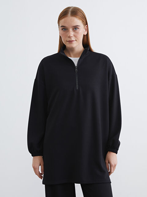 LCW Modest Soft Touch Oversize Kadın Sweatshirt Tunik - S6L509Z8-CVL
