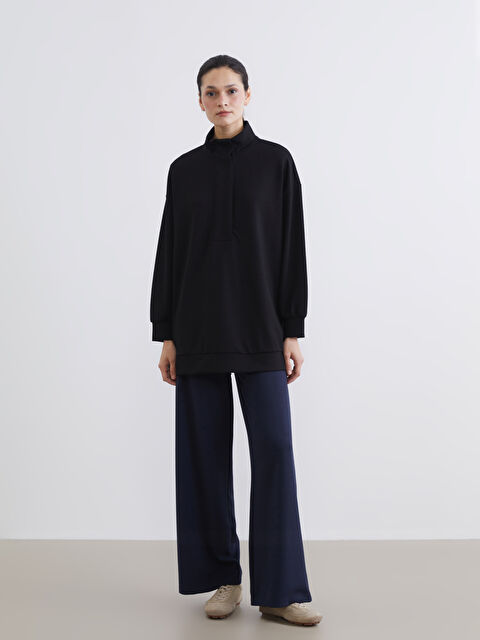 LCW Modest Beli Lastikli Geniş Paça Kadın Eşofman Altı	 - S6L510Z8-HRZ