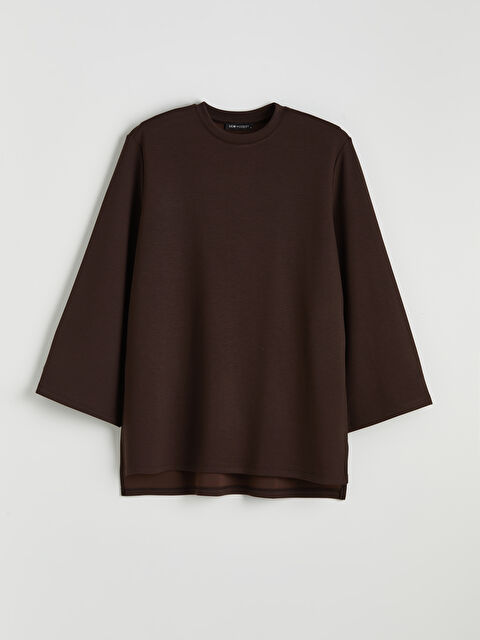 LCW Modest Soft Touch Oversize Kadın Sweatshirt Tunik	 - S6L511Z8-HMK