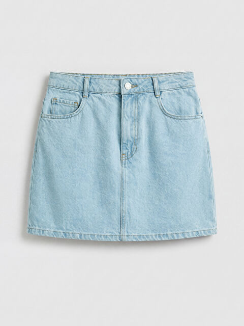 LCW Kids Kız Çocuk Jean Şort Etek