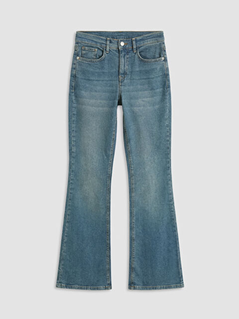 LCW Jeans Yüksek Bel Flare Kadın Jean Pantolon - S6L537Z8-507