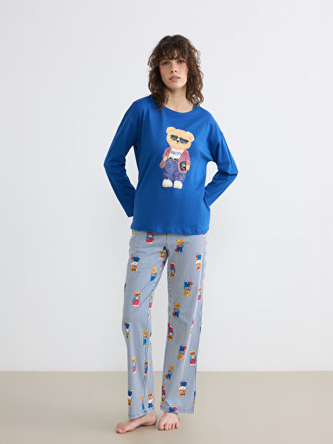 LCW DREAM Ayı Teddy Baskılı Kadın Pijama Takım - S6L555Z8-LSF