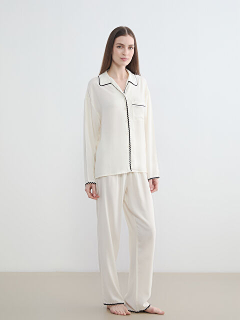 LCW DREAM Gömlek Yaka Kadın Pijama Takım - S6L559Z8-KXN