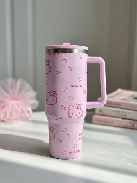 LCW ACCESSORIES Hello Kitty Baskılı Kulplu Matara Bardak 1200 ml