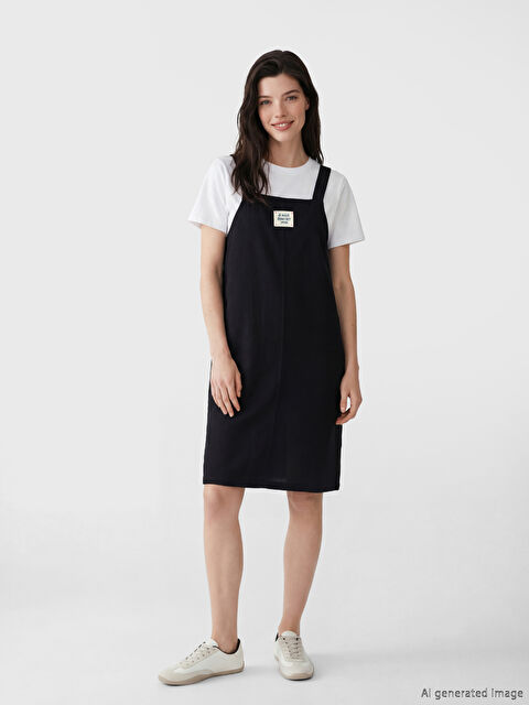 LCW Comfort Baskılı Müslin Salopet Elbise ve Tişört