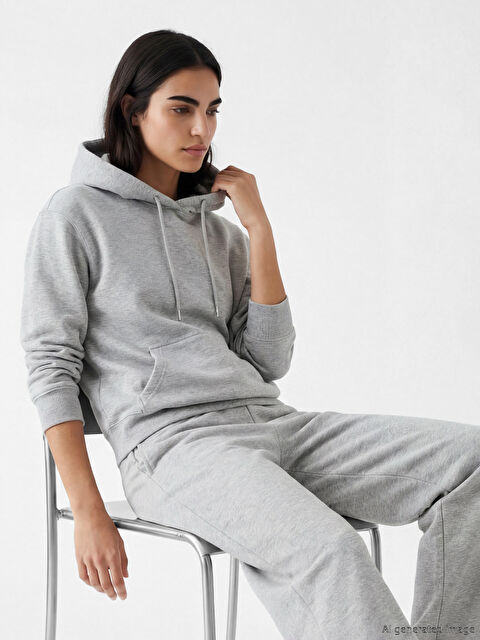 LCW Vision Oversize Kadın Kalın Hoodie - S6L595Z8-D2X