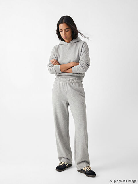 LCW Vision Beli Lastikli Kadın Kalın Eşofman Altı - S6L596Z8-D2X