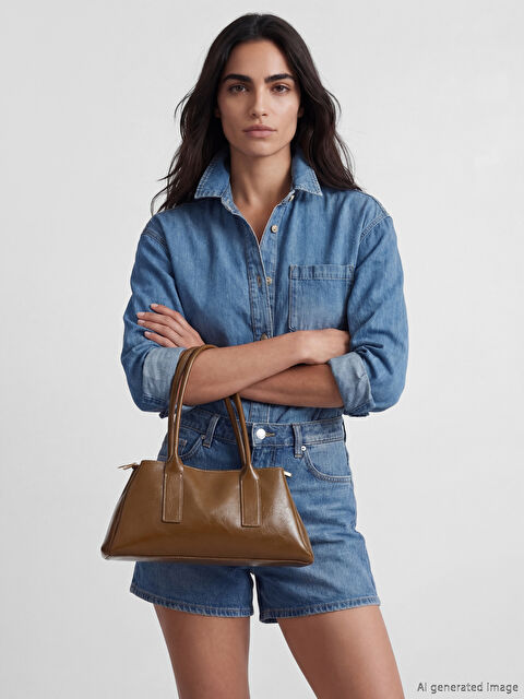 LCW ACCESSORIES Deri Görünümlü Kadın Omuz Çantası - S6L604Z8-GJE