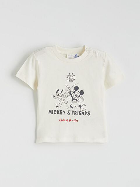 LCW baby Mickey Mouse Baskılı Erkek Bebek Tişört