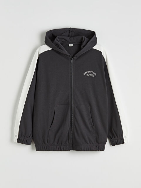 LCW Kids Junge ANTHRAZIT Reißverschluss-Sweatshirt