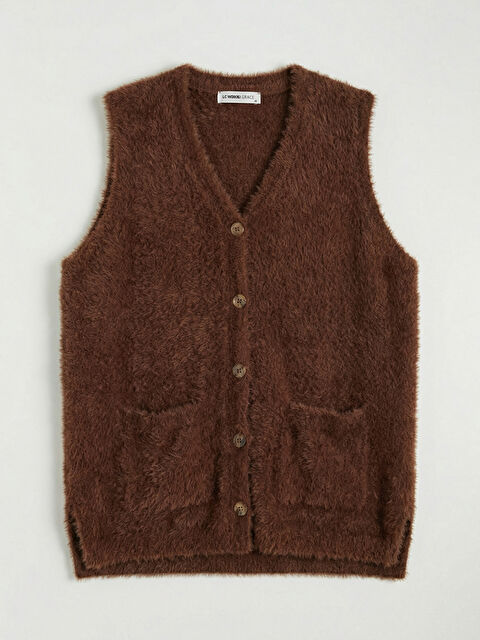 LCW Grace V Yaka Kadın Triko Yelek	 - S6L665Z8-2OY