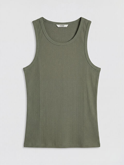 XSIDE U Yaka Erkek Kolsuz Tişört - S6L706Z8-YRC