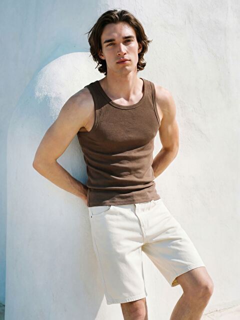 XSIDE U Yaka Erkek Kolsuz Tişört