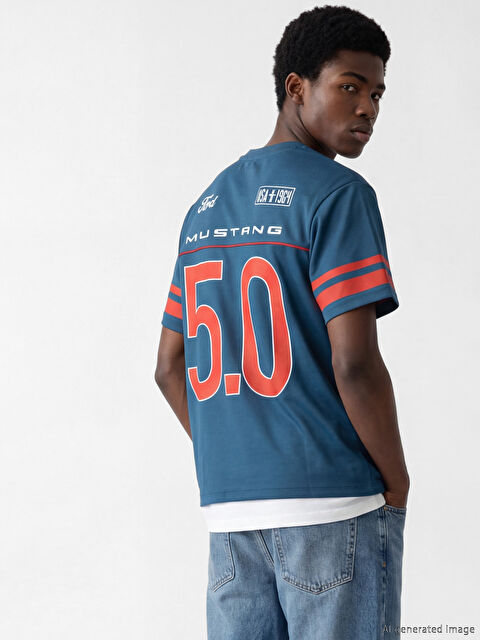 XSIDE Ford Baskılı Bisiklet Yaka Erkek Tişört