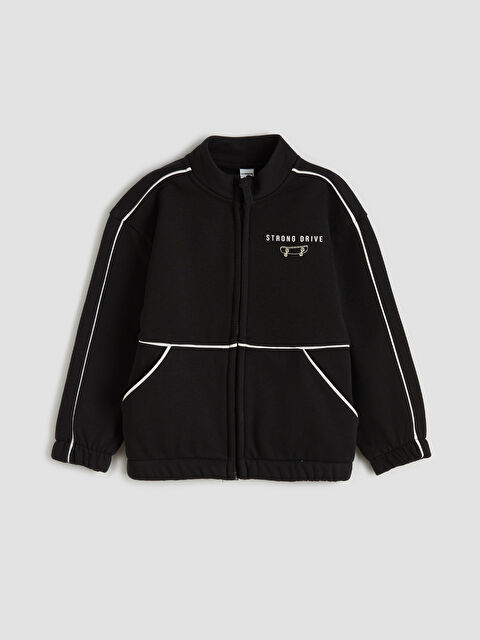 LCW Kids Dik Yaka Erkek Çocuk Fermuarlı Sweatshirt