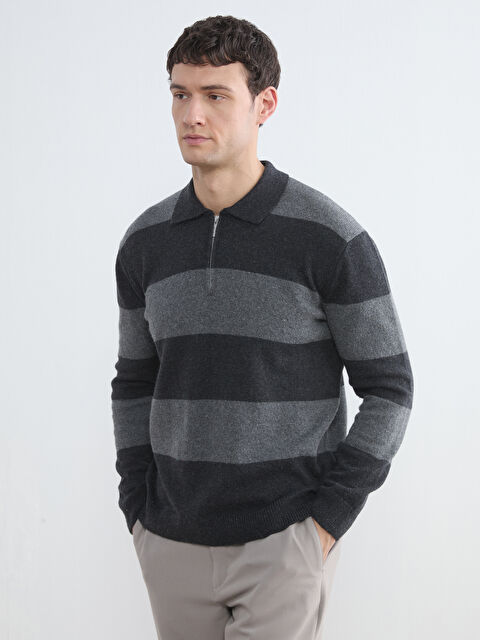 LCW Vision Polo Yaka Yün Karışımlı Erkek Triko Kazak - S6L734Z8-D5D