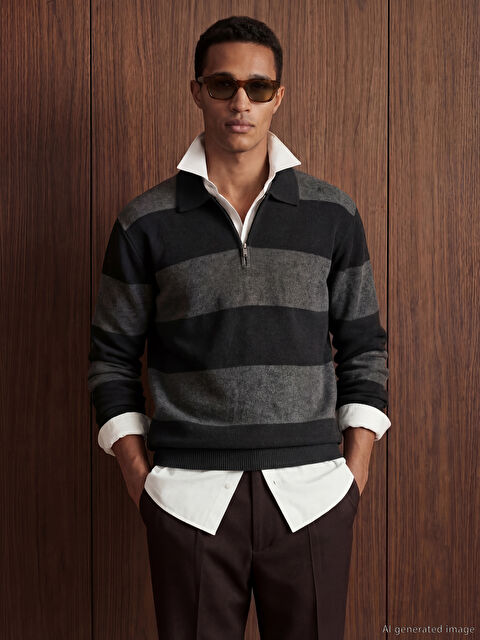 LCW Vision Polo Yaka Yün Karışımlı Erkek Triko Kazak - S6L734Z8-D5D