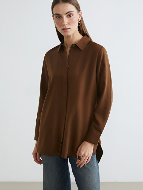 LCWAIKIKI Classic Gabardin Kadın Gömlek Tunik - S6L744Z8-YKC