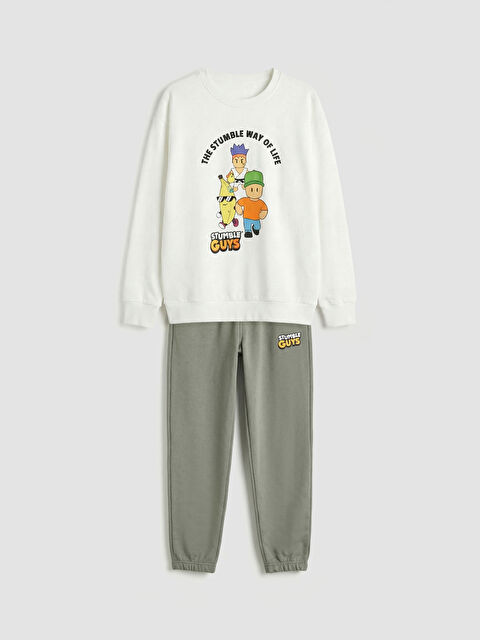 LCW Kids Stumble Guys Baskılı Erkek Çocuk Eşofman Takımı - S6L758Z4-R9J