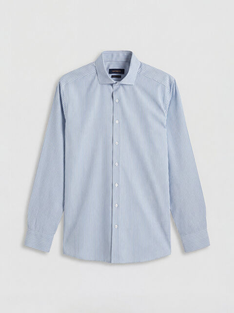 SOUTHBLUE Regular Fit Çizgili Poplin Erkek Gömlek - S6L786Z8-LGS