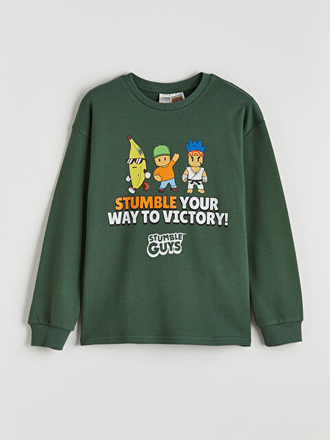 LCW Kids Bisiklet Yaka Stumble Guys Baskılı Erkek Çocuk Tişört - S6L794Z4-HFB