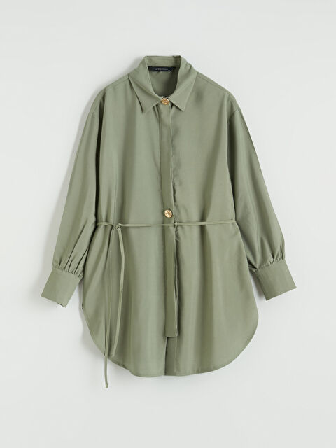 LCWAIKIKI Classic Kuşaklı Kadın Gömlek Tunik - S6L868Z8-19R