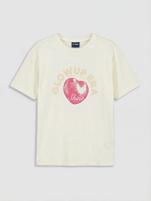 LCW Kids Girl ECRU T-Shirt