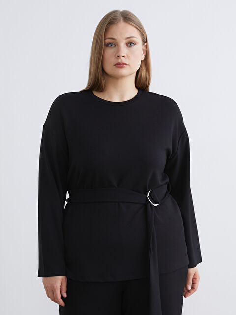 Soulife Bisiklet Yaka Metal Tokalı Bluz - S6L922Z8-CVL