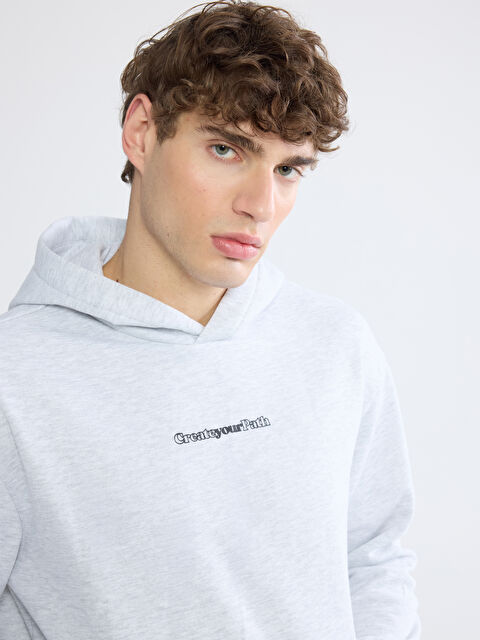 XSIDE Baskılı Erkek Kalın Sweatshirt - S6L943Z8-847