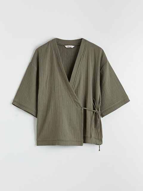 LCW Vision Şal Yaka Dokulu Kadın Kimono - S6L947Z8-2DU