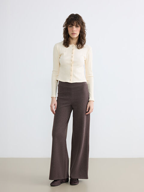 LCW Vision Beli Lastikli Geniş Paça Kadın Pantolon - S6L977Z8-JR3