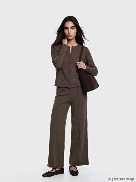 LCW Vision Beli Lastikli Geniş Paça Kadın Pantolon	 - S6L978Z8-4Z0