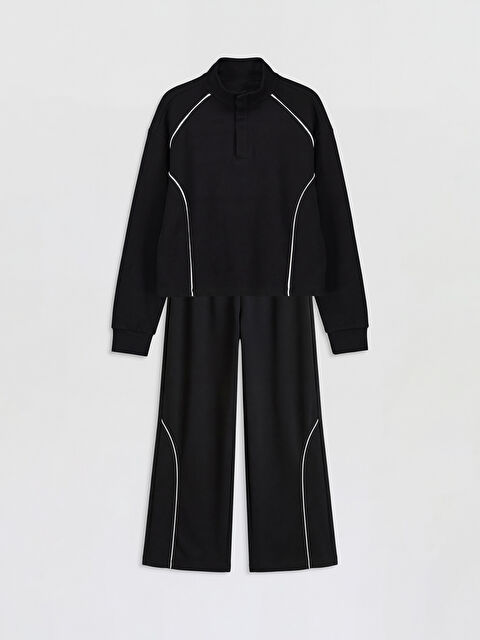 LCW Kids Dik Yaka Kız Çocuk Soft Touch Eşofman Takım - S6LA00Z4-CVL