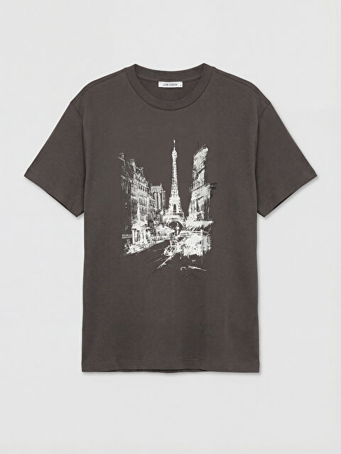 LCW Vision Crew Neck Paris Printed Women's T-Shirt - S6LA20Z8-DC4