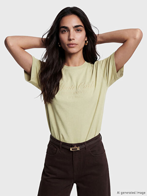 LCW Vision Crew Neck Embroidered Women's T-Shirt