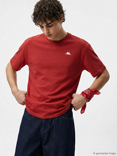 Kappa LC WAIKIKI Bisiklet Yaka Baskılı Erkek Spor Tişört - S6LA39Z8-HKD