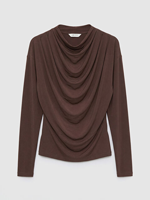 LCW Vision Dik Yaka Büzgülü Bluz - S6LA58Z8-R39