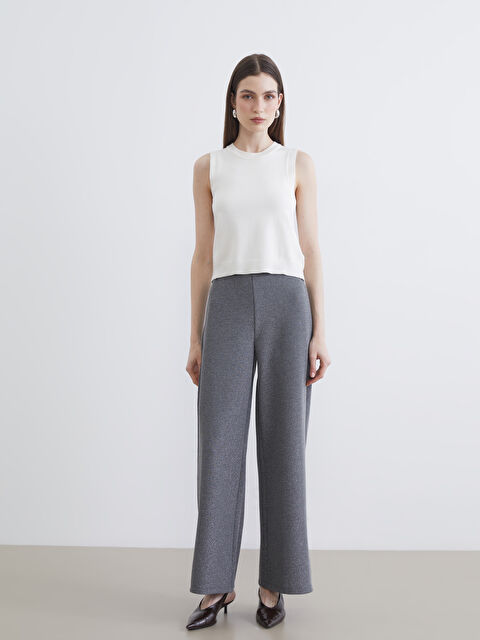 LCW Modest Beli Lastikli Geniş Paça Kadın Pantolon - S6LA65Z8-DPV