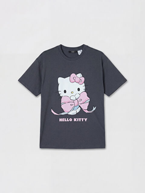 XSIDE Bisiklet Yaka Hello Kitty Baskılı Kadın Tişört