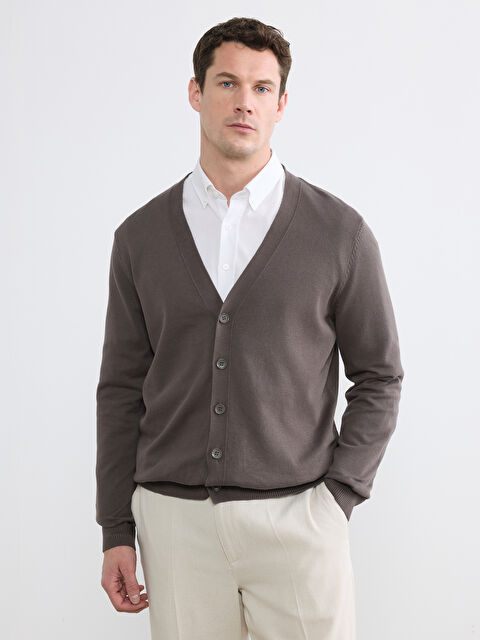 LCWAIKIKI Classic Standart Kalıp Erkek Triko Hırka - S6LB05Z8-1SN