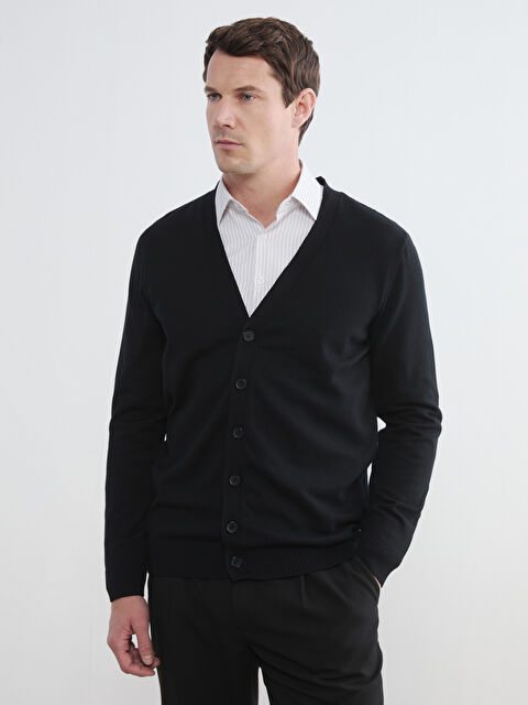 LCWAIKIKI Classic Standart Kalıp Erkek Triko Hırka - S6LB05Z8-CVL