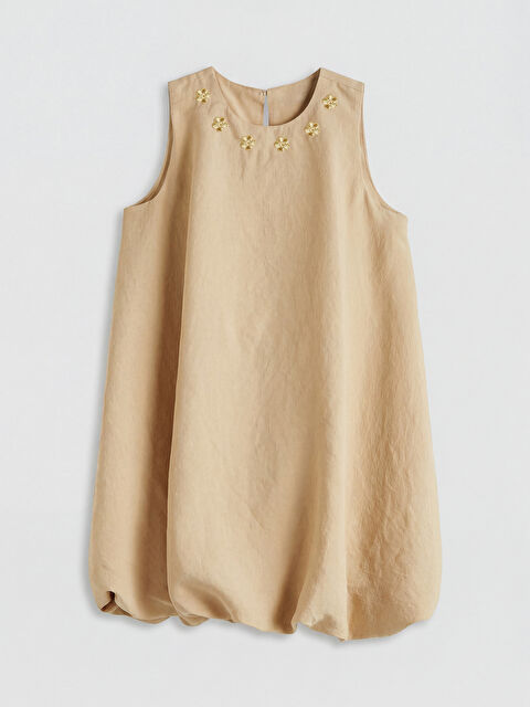 LCW Kids Nakışlı Kız Çocuk Balon Elbise - S6LB16Z4-FKU