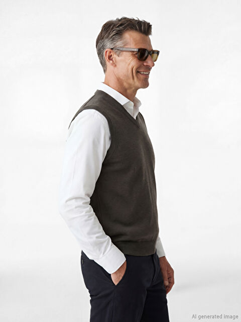 LCWAIKIKI Classic Standart Kalıp V Yaka Erkek Triko Süveter - S6LB17Z8-ZTG