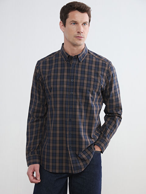 LCWAIKIKI Classic Regular Fit Ekose Erkek Gömlek - S6LB65Z8-LLL