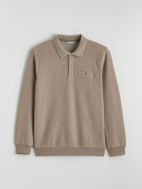 LCWAIKIKI Classic Polo Yaka Erkek Sweatshirt - S6LB73Z8-EZB