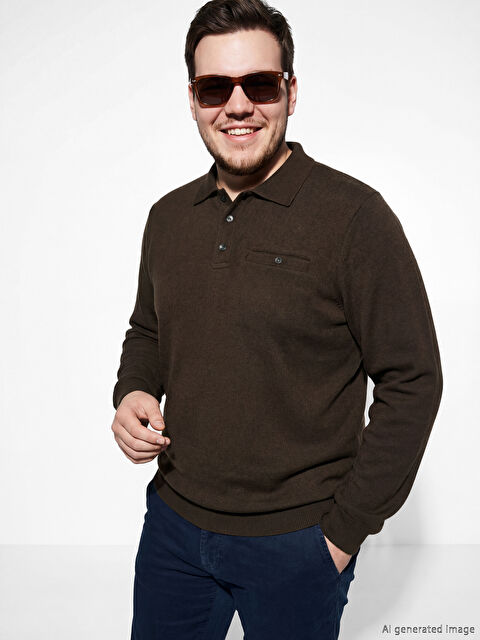 LCWAIKIKI Classic Polo Yaka Erkek Sweatshirt
