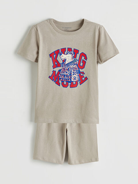 LC WAIKIKI Erkek Çocuk Baskılı Tişört ve Şort - S6LB82Z4-ZK4