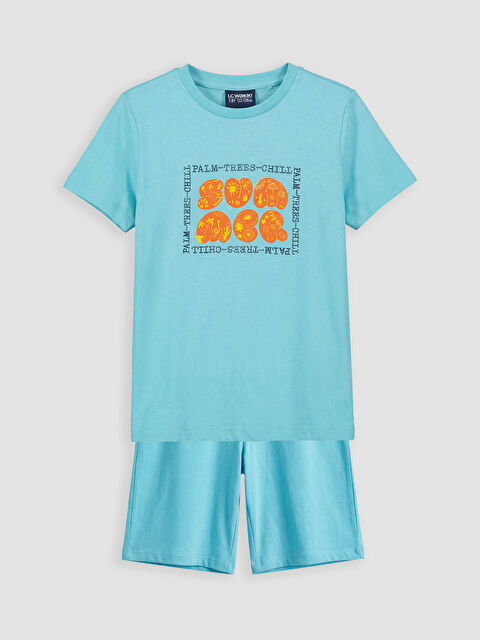 LC WAIKIKI Erkek Çocuk Baskılı Tişört ve Şort - S6LB88Z4-ZRV